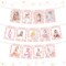 Daisy 1st Birthday Photo Banner for Girls, Pink Groovy 1-12 Monthly Photo Banner, Daisy Boho Hippie Baby Girl First Bday Party Supplies